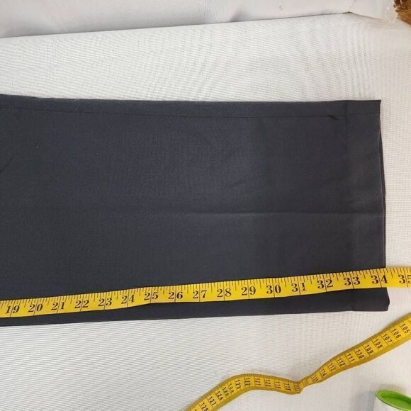 Van Heusen Size 40 x 34 Flex 3 Flat Front Straight Leg Dress Pant Charcoal Workw - Picture 5 of 9